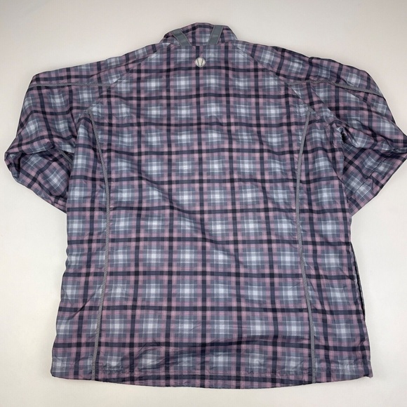 Sunice Weather Women's Size XL 1/4 Zip Pullover Windbreaker Pink Plaid *Read - Picture 6 of 8